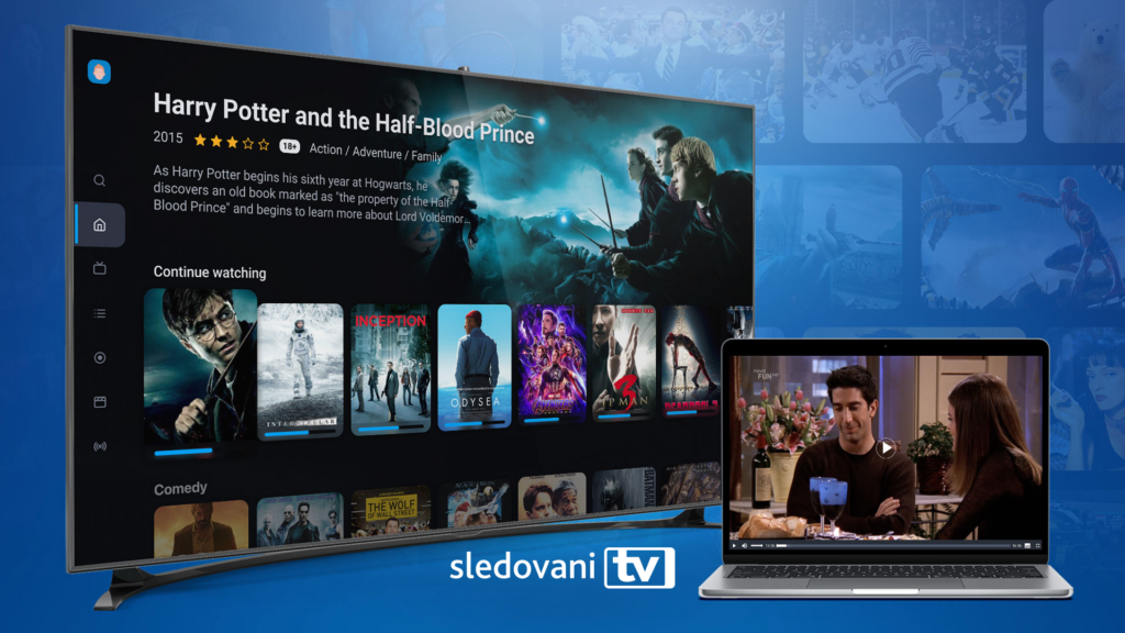 Internetová televize na televizoru a notebooku